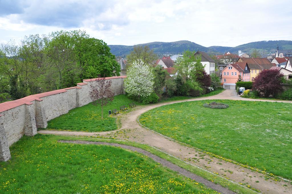 Hotel Am Hohen Schwarm Saalfeld Saale Exterior foto